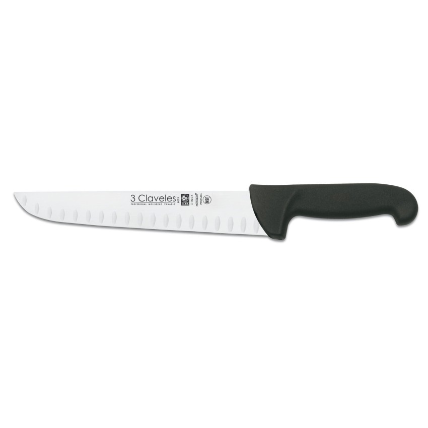 Cuchillo Carnicero Alveolado Proflex negro