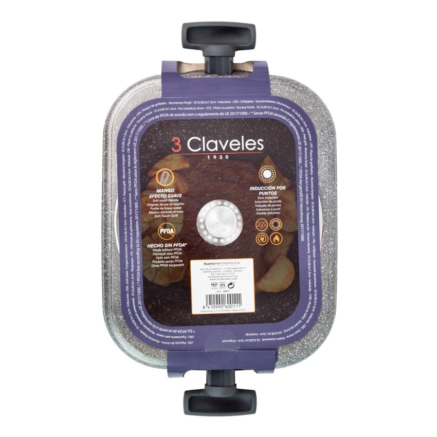 Grill 35,5 x 28,3 x 1,3 cm Grey