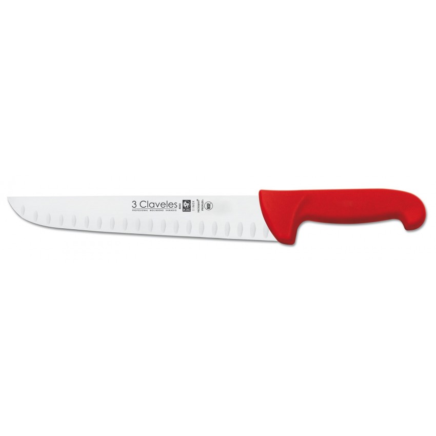 Cuchillo Carnicero Alveolado Proflex rojo