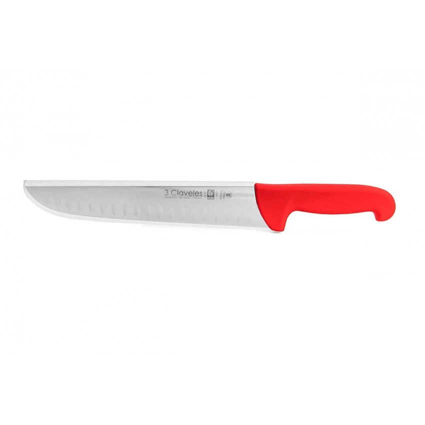 Cuchillo Carnicero Alveolado Proflex rojo