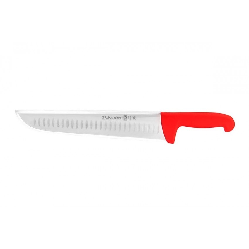 Cuchillo Carnicero Alveolado Proflex rojo