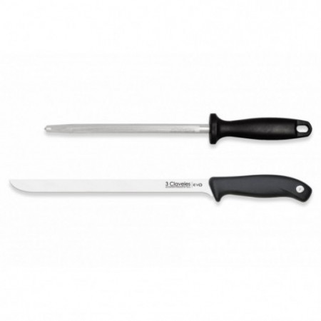 Set Cuchillo Jamonero Evo y Chaira